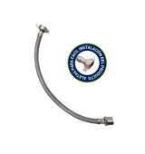 TUBO DE ABASTO INOX 1/2X1/2X40 PARA LAVATORIO VAINSA
