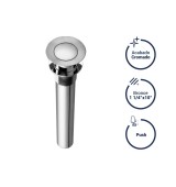 DESAGÜE DE LAVATORIO TIPO PUSH CON REBOSE VAINSA