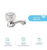 LLAVE PARA LAVATORIO ARUBA CROMADO ITALGRIF