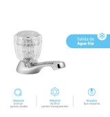 LLAVE PARA LAVATORIO GALAPAGOS CROMADO  ITALGRIF