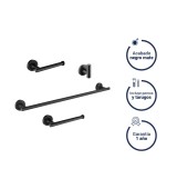 KIT DE ACCESORIOS ROMANTIK BLACK MATTE (4PZS)