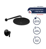 MONOCOMANDO DE DUCHA CON SALIDA ESPAÑOLA MAUI BLACK