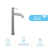 LLAVE PARA LAVATORIO ALTA CARTAGENA CROMADO ITALGRIF